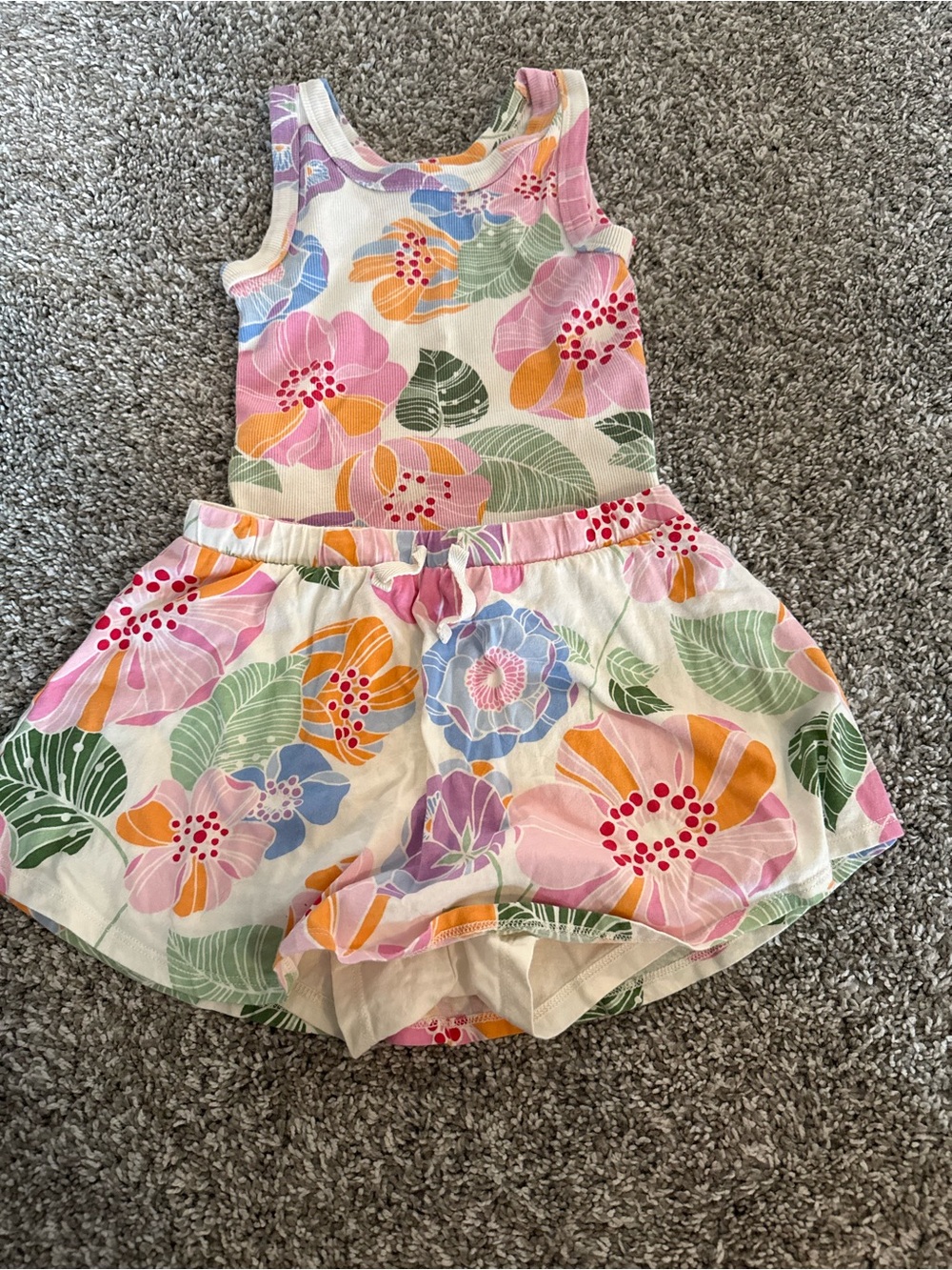 Gap Kids Floral Tank & Skirt Set in Pink, Orange, Green